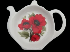 Tea Bag Holders & Squeezers|Adderley Ceramics Autumn Poppy Tea Tidy