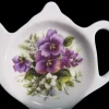 Tea Bag Holders & Squeezers|Adderley Ceramics Pansy Tea Tidy