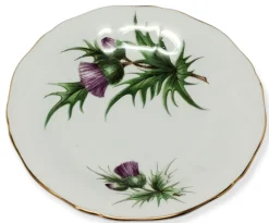 Teacups & Saucers|Adderley Ceramics Thistle Cup & Saucer with Gold Trim