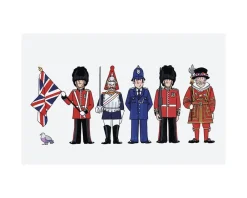 Souvenirs|Tea Towels|Alison Gardiner London Figures Tea Towel