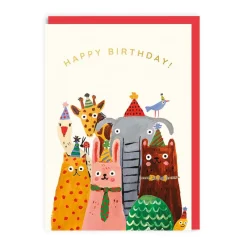 Greeting Cards|Animals Group Birthday Card
