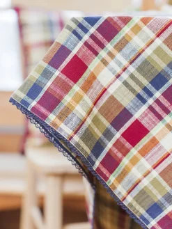 April Cornell Tablecloths|Bountiful Plaid Tablecloth, 54" x 54"