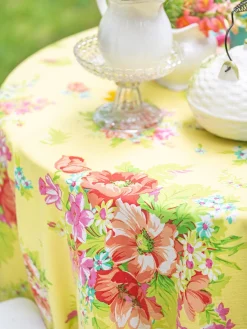 April Cornell Tablecloths|Charming Sunshine Round Tablecloth, 88"