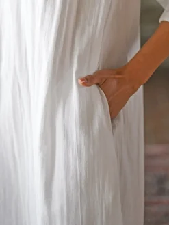April Cornell Robes, Nightgowns & Dresses|Cheerful White Nighty