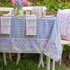 April Cornell Tablecloths|Clover Periwinkle Tablecloth, 54" x 54"