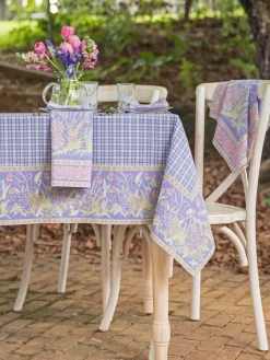 April Cornell Tablecloths|Clover Periwinkle Tablecloth, 54