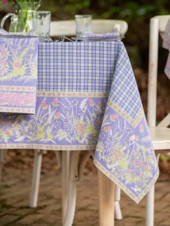 April Cornell Tablecloths|Clover Periwinkle Tablecloth, 54