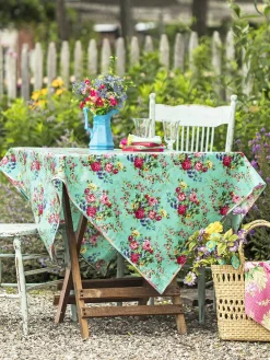 April Cornell Tablecloths|Cottage Rose Oilcloth Tablecloth