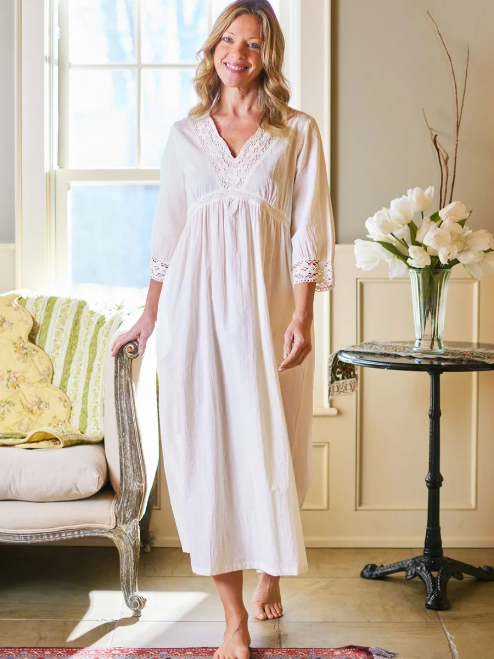 April Cornell Robes, Nightgowns & Dresses|Dream Nighty Ecru