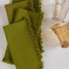 April Cornell Cotton Napkins|Essential Cotton Olive Harvest Napkins