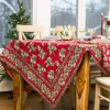 April Cornell Tablecloths|Holly Red Square Tablecloth