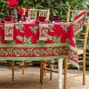 April Cornell Tablecloths|Holly Song Red Tablecloth, 60" x108"