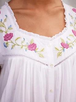 April Cornell Robes, Nightgowns & Dresses|Jardin White Nighty