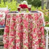 April Cornell Tablecloths|La Vie En Rose Red Round Tablecloth