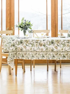 April Cornell Tablecloths|Lillian Ecru Tablecloth, 60" x 108"