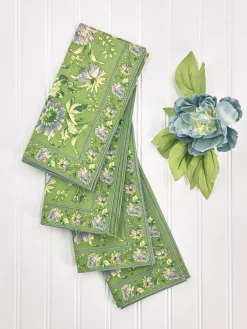 April Cornell Cotton Napkins|Music Cotton Napkin Set in Jade