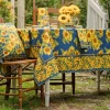 April Cornell Tablecloths|Sunflower Valley Navy Tablecloth, 60" x 108"
