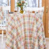 April Cornell Tablecloths|Sunwashed Plaid Round Tablecloth