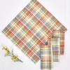 April Cornell Cotton Napkins|Sunwashed Plaid Cotton Napkin Set