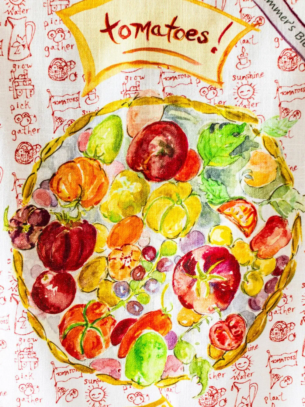 April Cornell Tea Towels|Tomato Tea Towel