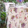 April Cornell Tablecloths|Violets Ecru 88" Round Tablecloth