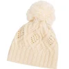 Hats|Aran Wool Bobble Hat (Cream)