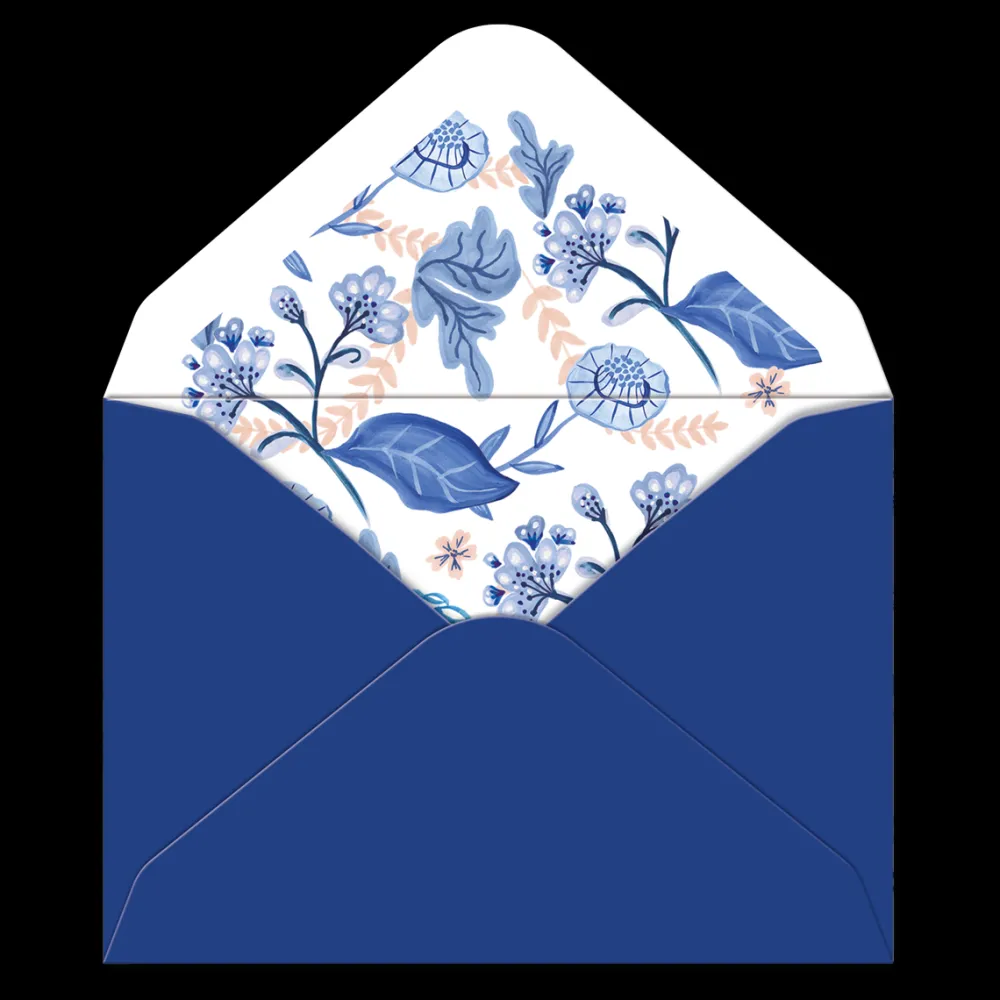 Boxed Cards|Azure Feathers Boxed Thank You Cards