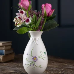 Belleek Vases|Belleek Pottery|Classic Ribbon Spill Vase