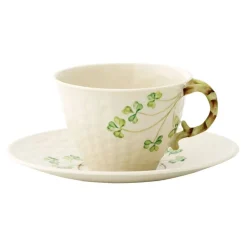 Belleek Belleek|Teacups & Saucers|Shamrock Teacup & Saucer