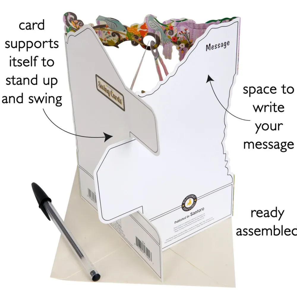 Greeting Cards|Birds & Clocks Swing Card