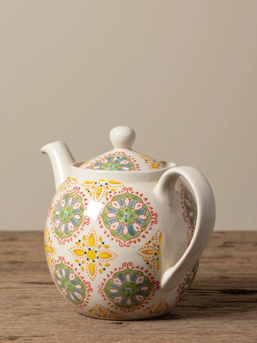 Teapots|Bohemian Yellow & Green Teapot