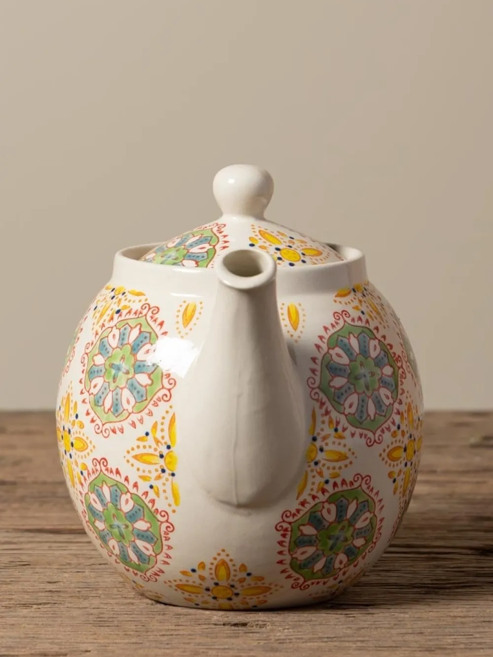 Teapots|Bohemian Yellow & Green Teapot