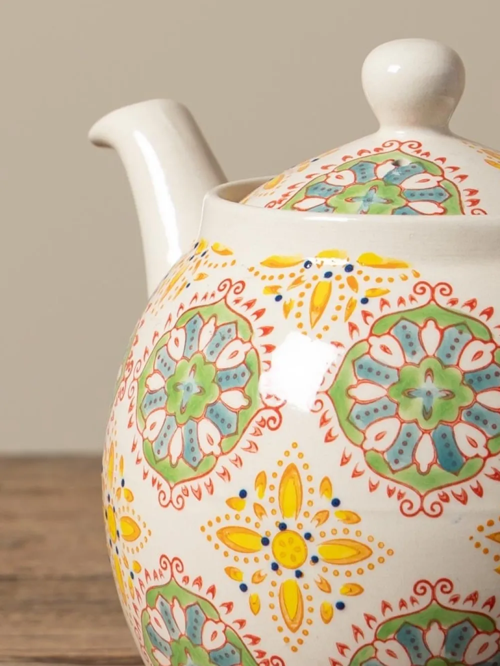 Teapots|Bohemian Yellow & Green Teapot