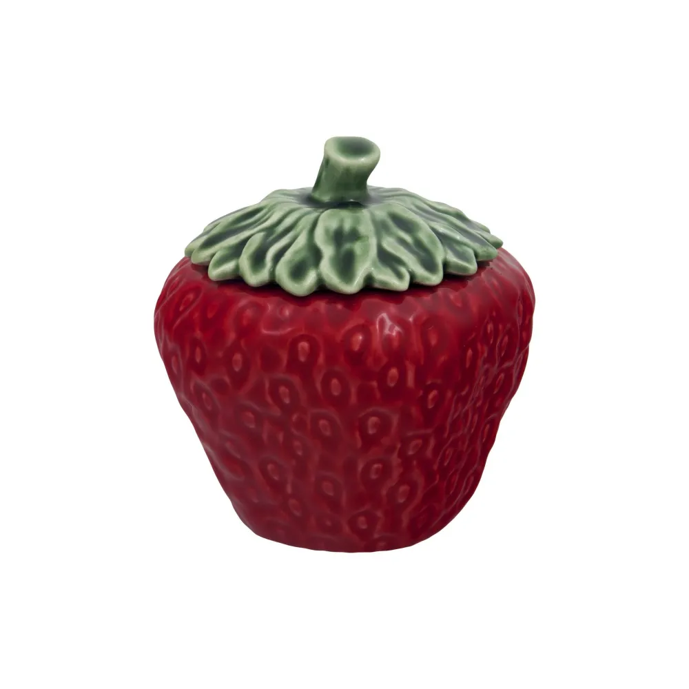 Bordallo Pinheiro Storage Jars|Bordallo Pinheiro|Strawberry Small Jar