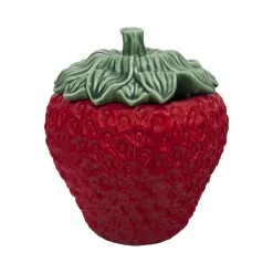 Bordallo Pinheiro Storage Jars|Bordallo Pinheiro|Strawberry Large Jar