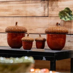 Bordallo Pinheiro Home Accents|Bordallo Pinheiro|x Claudia Schiffer Gudrun Small Acorn Box