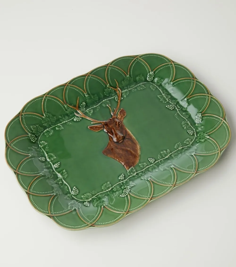 Bordallo Pinheiro Trays|Bordallo Pinheiro|Wood Grove Deer Tray