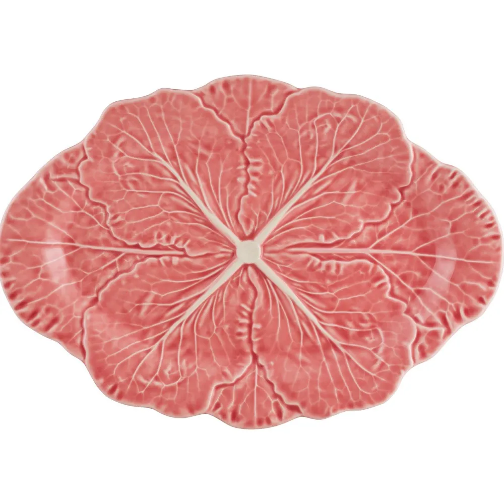 Bordallo Pinheiro Bordallo Pinheiro|Pink Cabbage Small Oval Platter