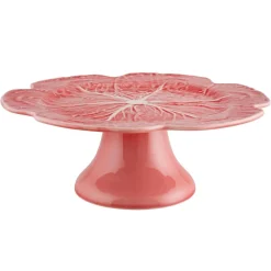 Bordallo Pinheiro Bordallo Pinheiro|Serving Plates|Pink Cabbage Cake Stand