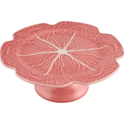 Bordallo Pinheiro Bordallo Pinheiro|Serving Plates|Pink Cabbage Cake Stand
