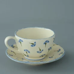 Brixton Pottery Brixton Pottery|Teacups & Saucers|Cornflower Breakfast Cup & Saucer