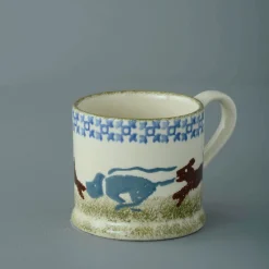 Brixton Pottery Brixton Pottery|Assorted Mugs|Scottie Dog Chasing Small Mug