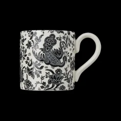 Burleigh Pottery Burleigh Pottery|Black Regal Peacock Half Pint Mug