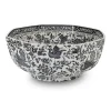Burleigh Pottery Burleigh Pottery|Black Regal Peacock Octagonal Medium Bowl