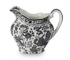 Burleigh Pottery Creamers & Sugar Bowls|Black Regal Peacock Cream Jug