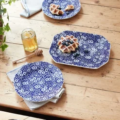 Burleigh Pottery Burleigh Pottery|Blue Calico Medium Plate