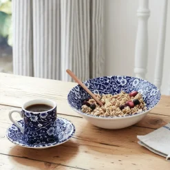Burleigh Pottery Burleigh Pottery|Blue Calico Cereal Bowl