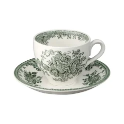 Burleigh Pottery Burleigh Pottery|Teacups & Saucers|Dark Green Asiatic Pheasants Teacup & Saucer