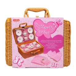 Toys|Children's Tea Sets|Butterfly Tea Set Basket