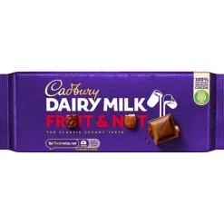 British Chocolate|Cadbury Dairy Milk Fruit & Nut Bar 180g